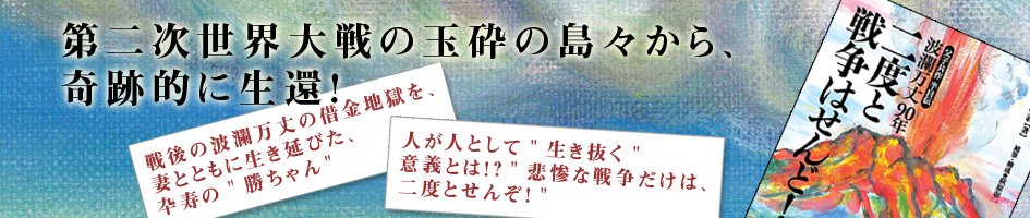 「父子共作 半自伝 波瀾万丈90年
二度と戦争はせんど！ 」